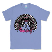 Colony Blue racing checkered rainbow Classic Tee - JahusDesignShop