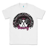 White racing checkered rainbow Classic Tee - JahusDesignShop