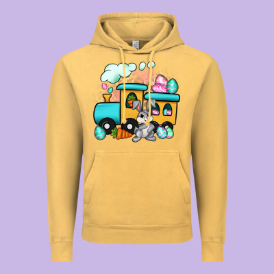Easter Train Vintage Hoodie Designed By Artiststas