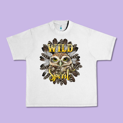 Wild Spirit Owl Urban Heavy Tee Designed By Barkaloodesign