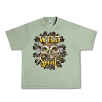 Oil Green wild spirit owl Urban Heavy Tee - BarkalooDesign
