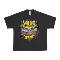 Pigment Black wild spirit owl Urban Heavy Tee - BarkalooDesign