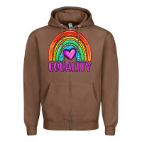 Chestnut equality rainbow Zipper Hoodie - OliviaCreatesArt