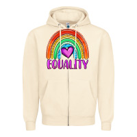 Sandshell equality rainbow Zipper Hoodie - OliviaCreatesArt