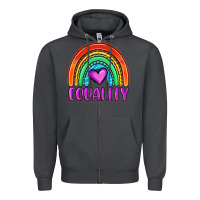 Smoke equality rainbow Zipper Hoodie - OliviaCreatesArt
