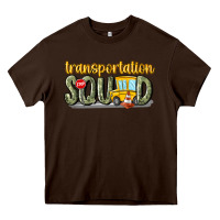 Chocolate Brown transportation squad Heavy Core Tee - MaliasSmallBusiness