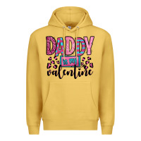 Antique Gold daddy is my valentine Premium Hoodie - OliviaCreatesArt