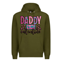 Army Green daddy is my valentine Premium Hoodie - OliviaCreatesArt