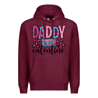 Burgundy daddy is my valentine Premium Hoodie - OliviaCreatesArt