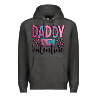 Charcoal Heather daddy is my valentine Premium Hoodie - OliviaCreatesArt