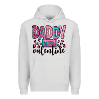 Dove Grey daddy is my valentine Premium Hoodie - OliviaCreatesArt