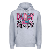 Heather Grey daddy is my valentine Premium Hoodie - OliviaCreatesArt