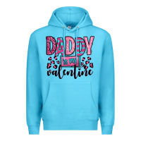 Ocean Blue daddy is my valentine Premium Hoodie - OliviaCreatesArt