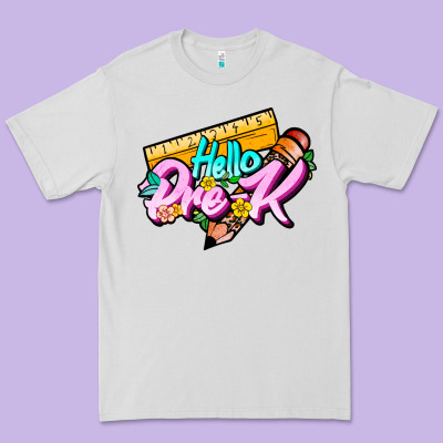 Hello Pre K Premium Tee Designed By Jahusdesignshop