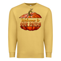 Antique Gold welcome to our patch Premium Sweatshirt - BundleAndBundleShop