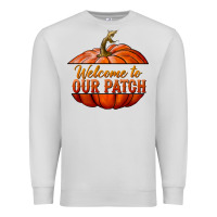 Dove Grey welcome to our patch Premium Sweatshirt - BundleAndBundleShop