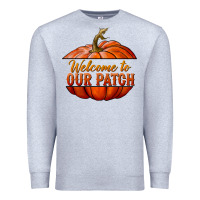 Heather Grey welcome to our patch Premium Sweatshirt - BundleAndBundleShop