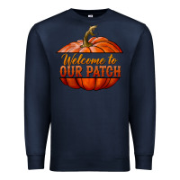 Navy welcome to our patch Premium Sweatshirt - BundleAndBundleShop
