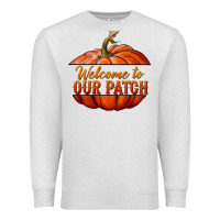 Oatmeal Heather welcome to our patch Premium Sweatshirt - BundleAndBundleShop