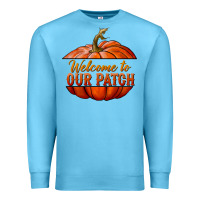 Ocean Blue welcome to our patch Premium Sweatshirt - BundleAndBundleShop