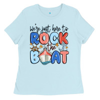 Baby Blue were just here to rock the boat Ladies Tee - MaliasSmallBusiness