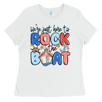 White were just here to rock the boat Ladies Tee - MaliasSmallBusiness
