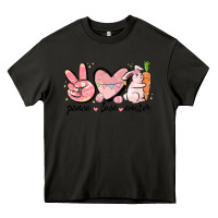 Asphalt peace love easter Heavy Core Tee - MaliasSmallBusiness
