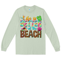 Matcha Life is better at the beach Long Sleeve Tee - NancyCooperArtShop