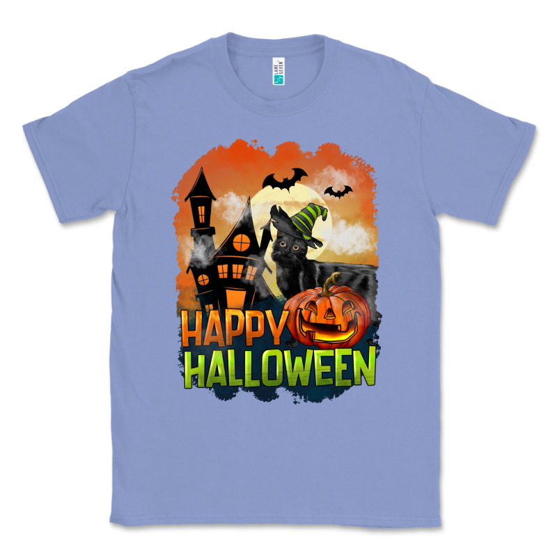 Happy Halloween With Black Cat Classic Tee by LillyAllenDesigns | Teevron