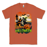 Copper Happy Halloween With Black Cat Classic Tee - LillyAllenDesigns