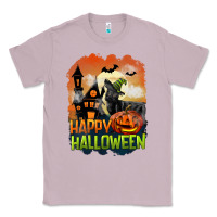 Lilac Happy Halloween With Black Cat Classic Tee - LillyAllenDesigns