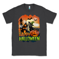 Smoke Happy Halloween With Black Cat Classic Tee - LillyAllenDesigns