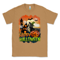 Toasted Coconut Happy Halloween With Black Cat Classic Tee - LillyAllenDesigns