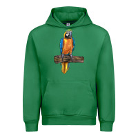 Emerald blue throated macaw Urban Hoodie - LillyAllenDesigns