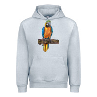 Heather Grey blue throated macaw Urban Hoodie - LillyAllenDesigns