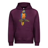 Mauve Wine blue throated macaw Urban Hoodie - LillyAllenDesigns