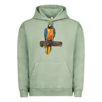 Pigment Oil Green blue throated macaw Urban Hoodie - LillyAllenDesigns
