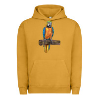 Pigment Peanut Butter blue throated macaw Urban Hoodie - LillyAllenDesigns