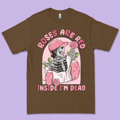 Roses Are Red Inside I'm Dead Premium Tee Designed By Maliassmallbusiness