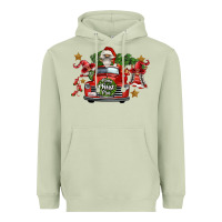 Matcha merry christmas truck gnomies Heavyweight Hoodie - FaDigitalArtStudio