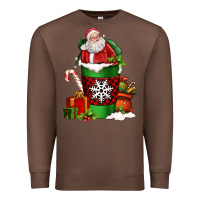 Chestnut Christmas Santa Claus Coffee Cup Premium Sweatshirt - FaDigitalArtStudio