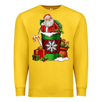 Lemon Christmas Santa Claus Coffee Cup Premium Sweatshirt - FaDigitalArtStudio
