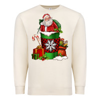 Sandshell Christmas Santa Claus Coffee Cup Premium Sweatshirt - FaDigitalArtStudio