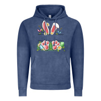 Vintage Denim easter bunny name frame Vintage Hoodie - Artiststas