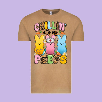 Chillin' With My Peeps Nurse Vintage Tee Designed By Artiststas