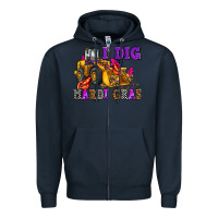 Navy i dig mardi gras olivia Zipper Hoodie - OliviaCreatesArt