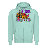 Seafoam i dig mardi gras olivia Zipper Hoodie - OliviaCreatesArt
