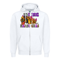 White i dig mardi gras olivia Zipper Hoodie - OliviaCreatesArt