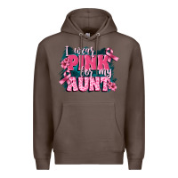 Coffee i wear pink for my aunt Premium Hoodie - FaDigitalArtStudio