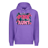 Purple i wear pink for my aunt Premium Hoodie - FaDigitalArtStudio